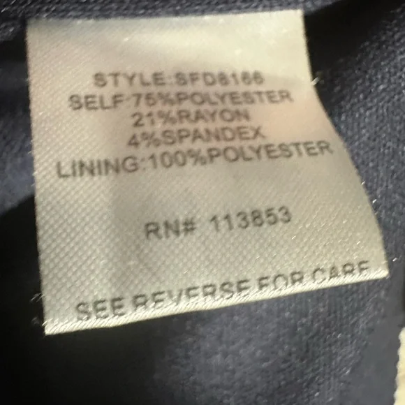 41 Hawthorn XL Navy and Orange Short Sleeved Above Knee Dress - Picture 7 of 8